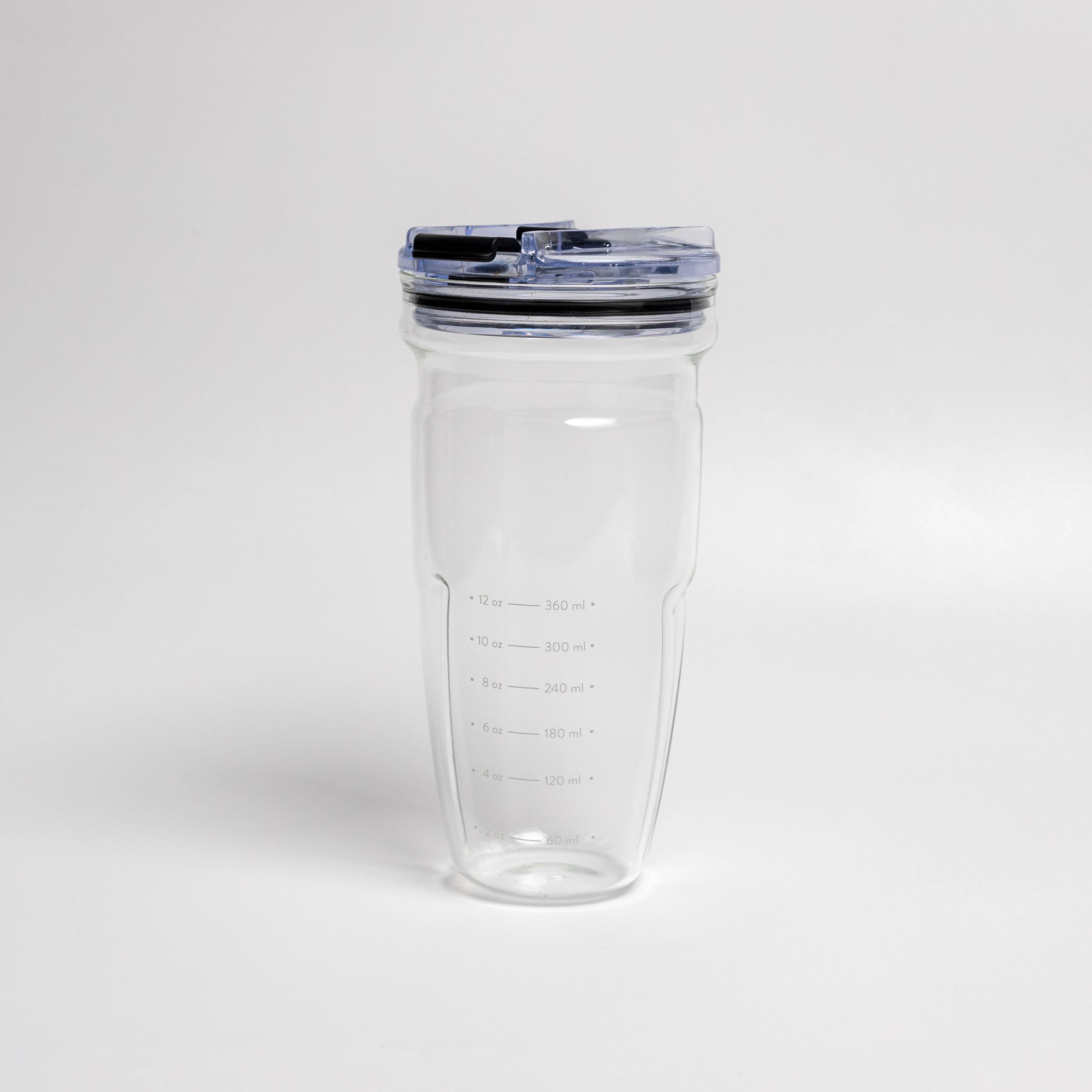 Swirl Cup Glass with Lid and Cork Sleeve - 850ml