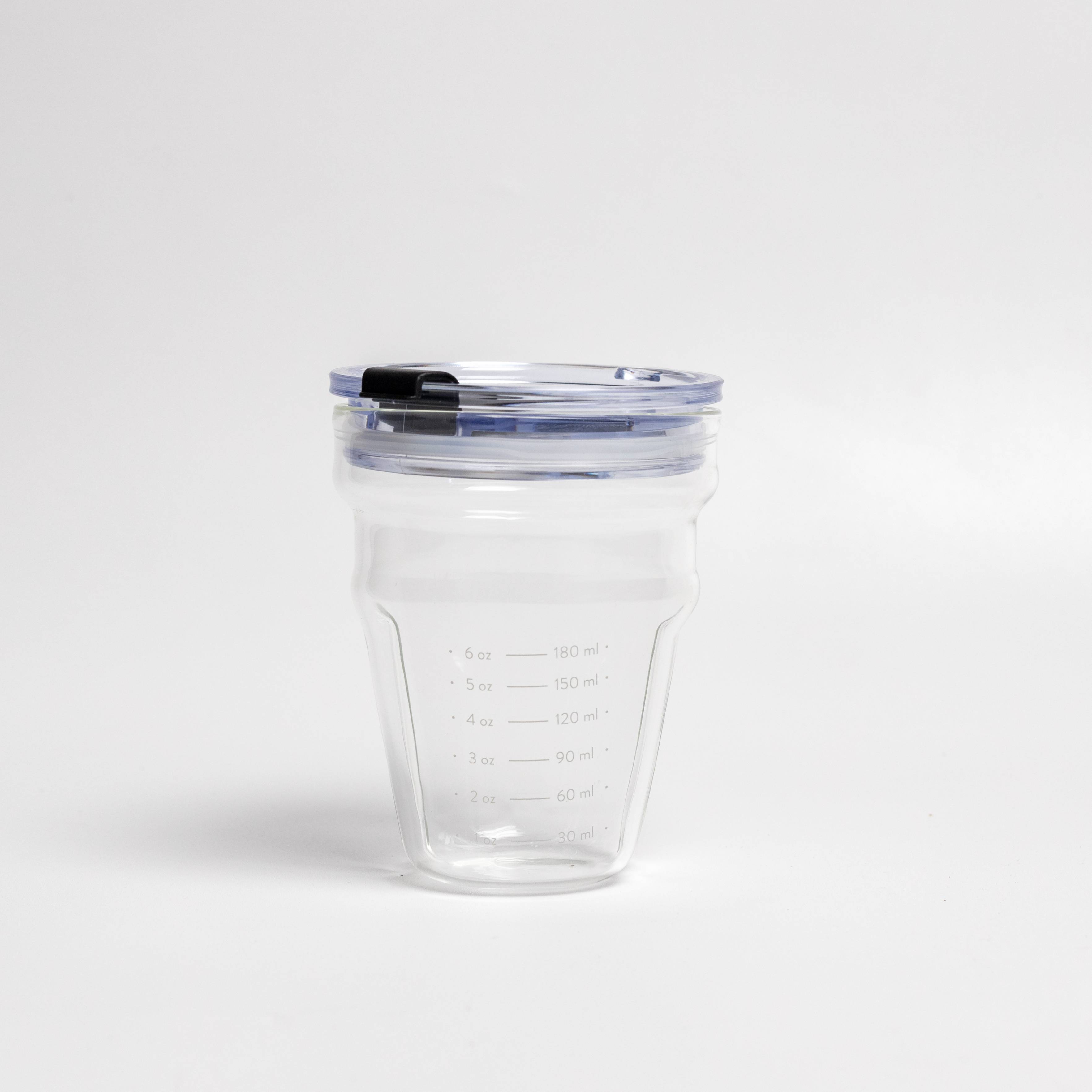 Swirl Cup Glass with Lid and Cork Sleeve - 450ml