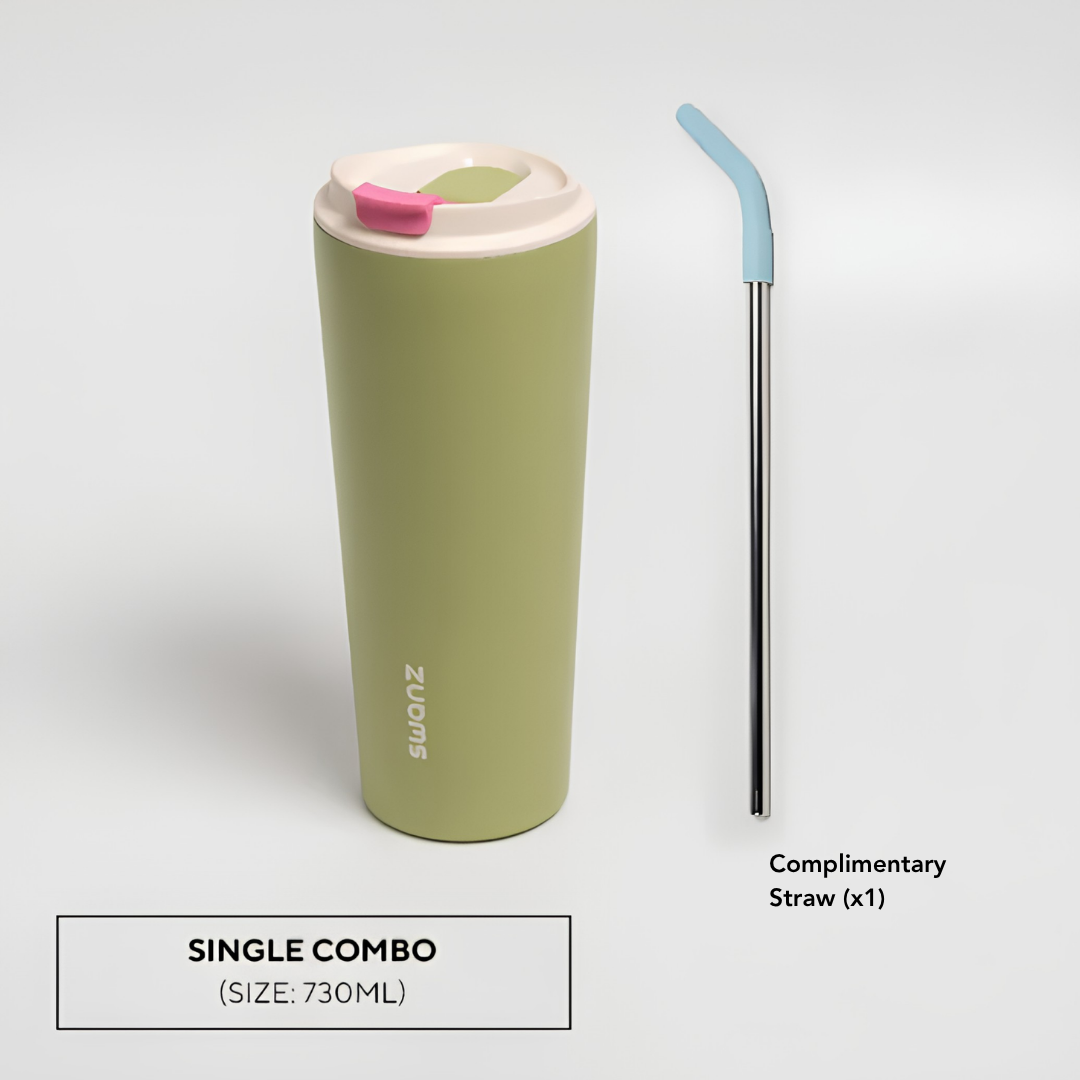 Swanz Straw Sip Mug 730ml - Single Combo