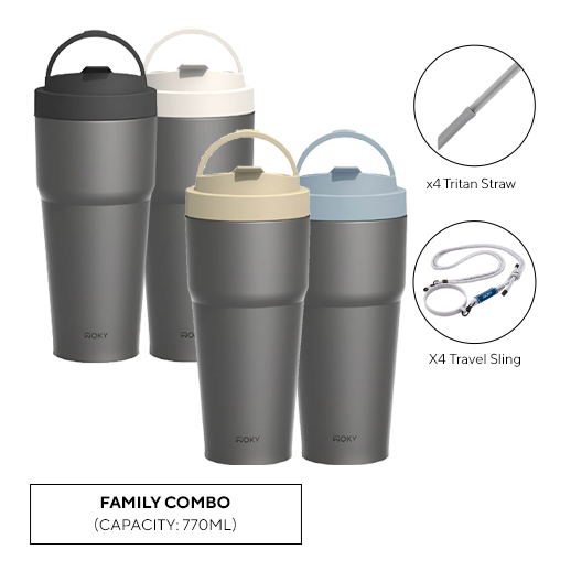 Woky Titanium Travel Mug - Family Combo