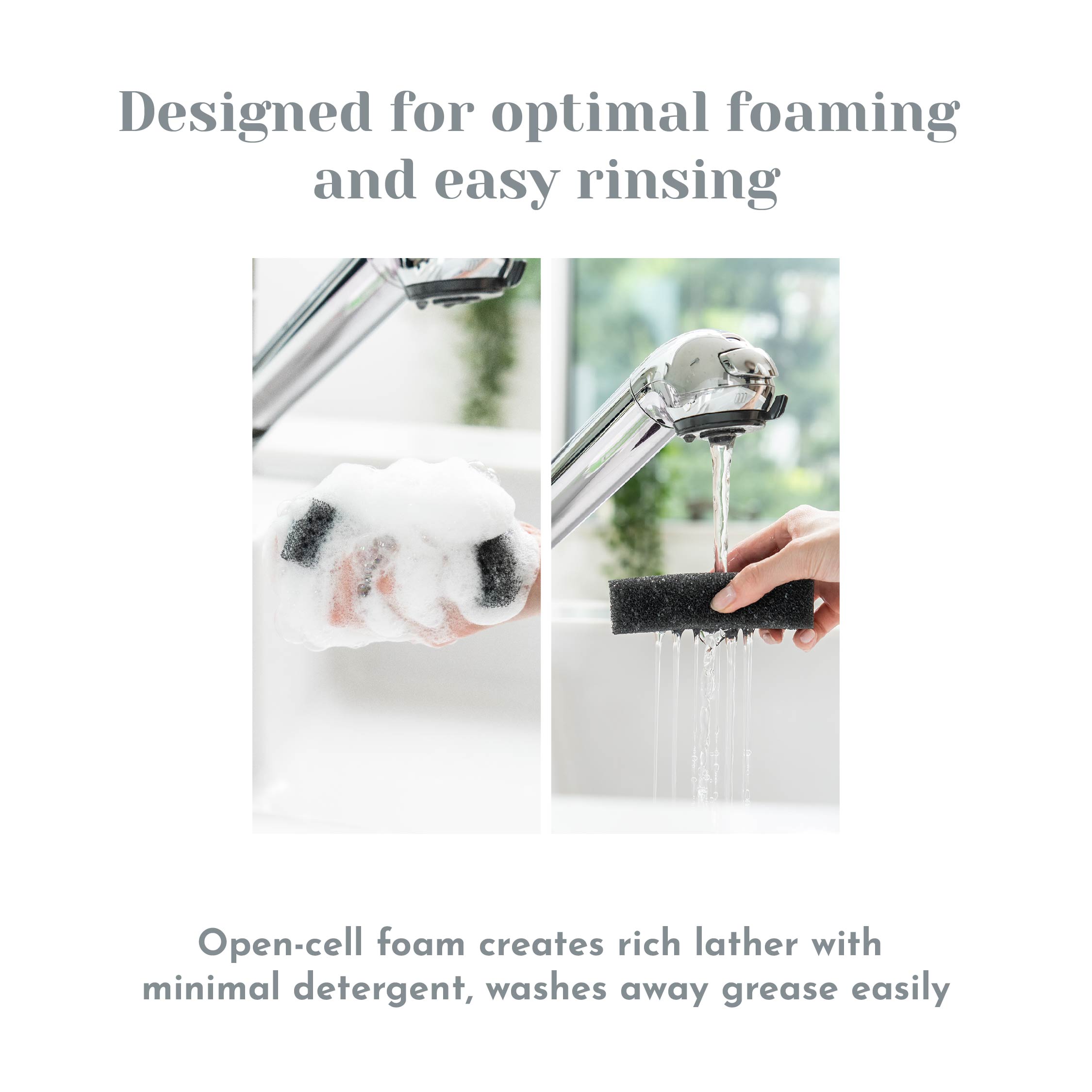 Hassho UKI UKI Dishwashing Kitchen Cleaning Sponge - Soft Non Scratch Multipurpose Scrubber Basin for Dishes Utensils