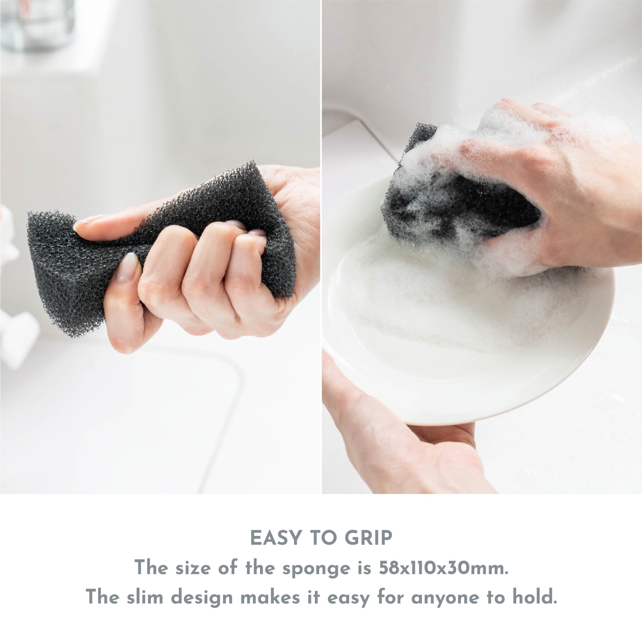 Hassho UKI UKI Dishwashing Kitchen Cleaning Sponge - Soft Non Scratch Multipurpose Scrubber Basin for Dishes Utensils