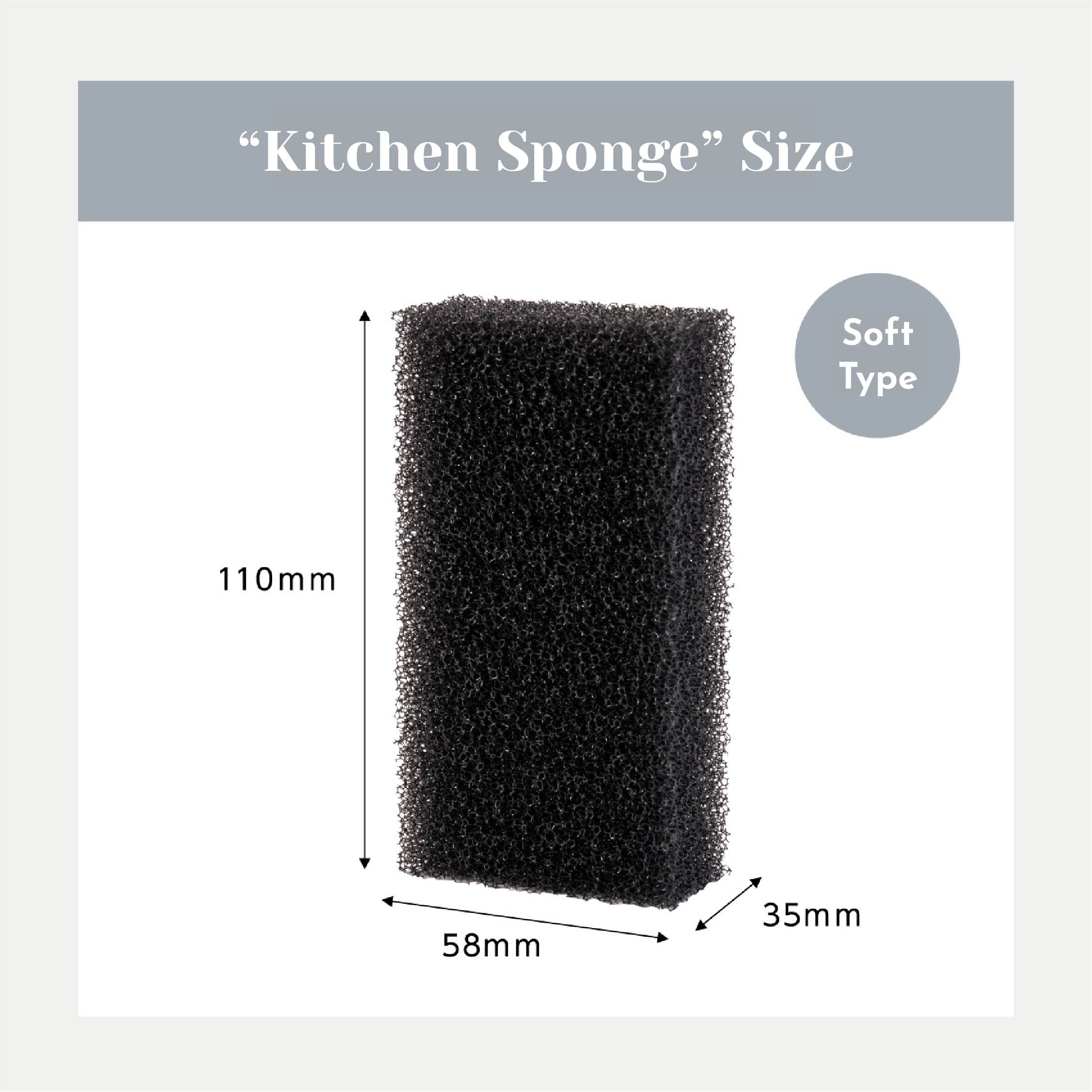 Hassho UKI UKI Dishwashing Kitchen Cleaning Sponge - Soft Non Scratch Multipurpose Scrubber Basin for Dishes Utensils