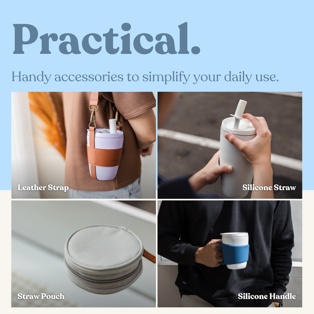  Morph Cup 500ml - Vacuum Insulated Ceramic Coffee Thermal Mug, Stainless Steel Travel Tumbler, BPA Free Bottle