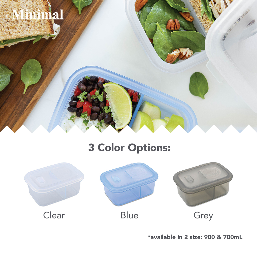 Minimal Silicone Bento Lunch Box 900 ml