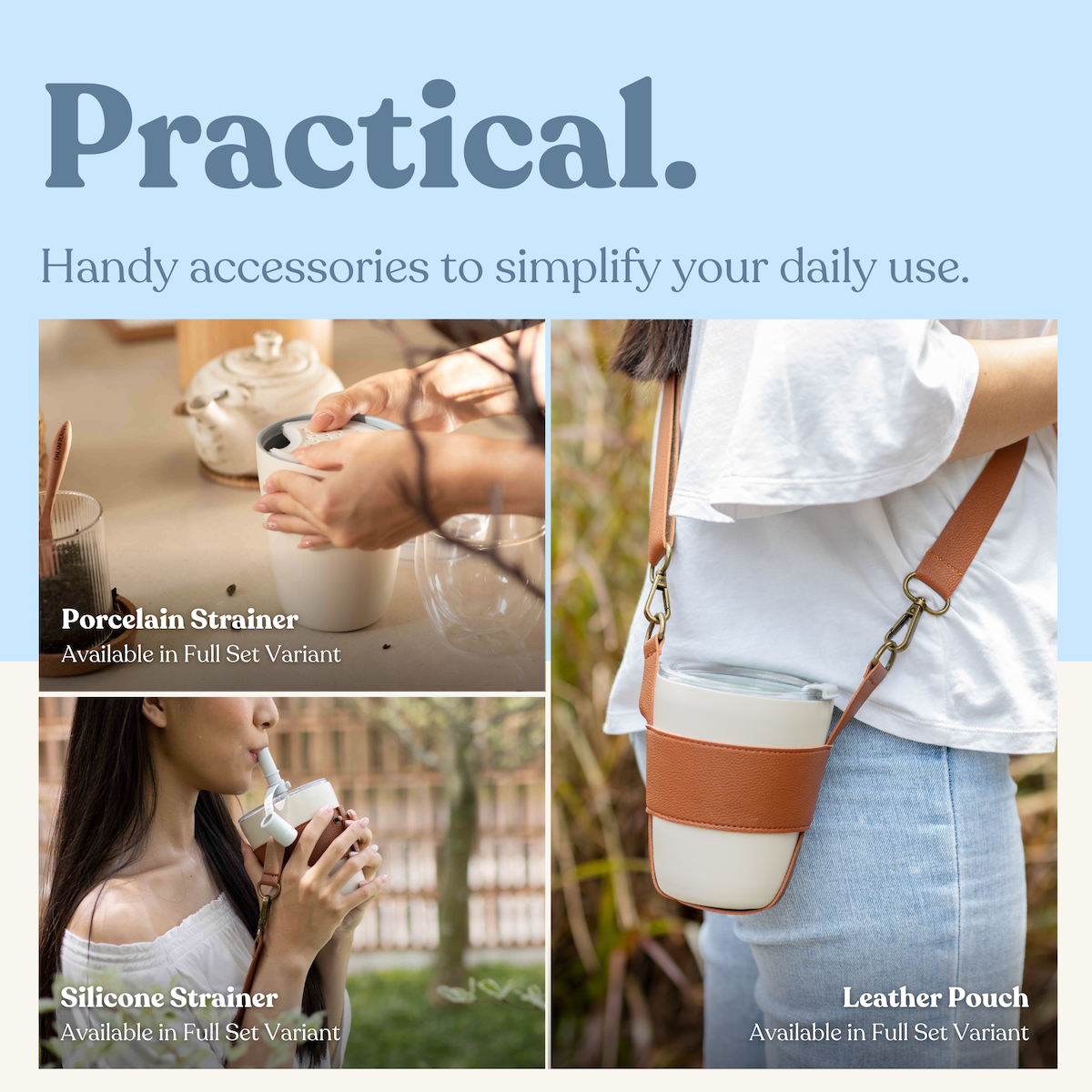  Revo Cup - Vacuum Insulated Ceramic Coated Coffee Thermal Mug, Stainless Steel Travel Tumbler, BPA Free Bottle