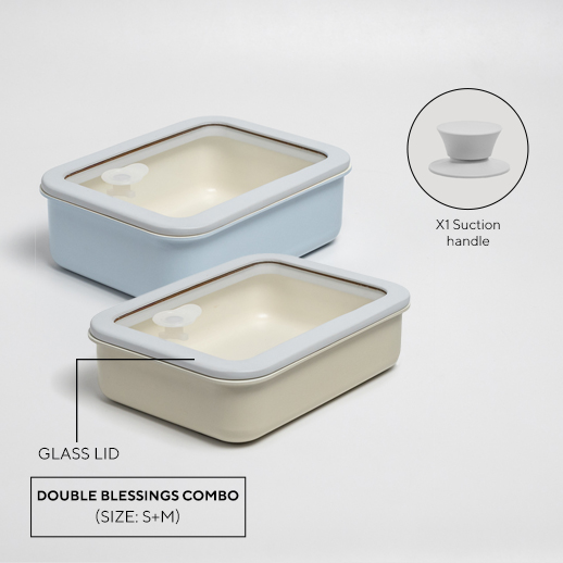 Revo Bento (With Glass Lid) - Double Blessings Combo