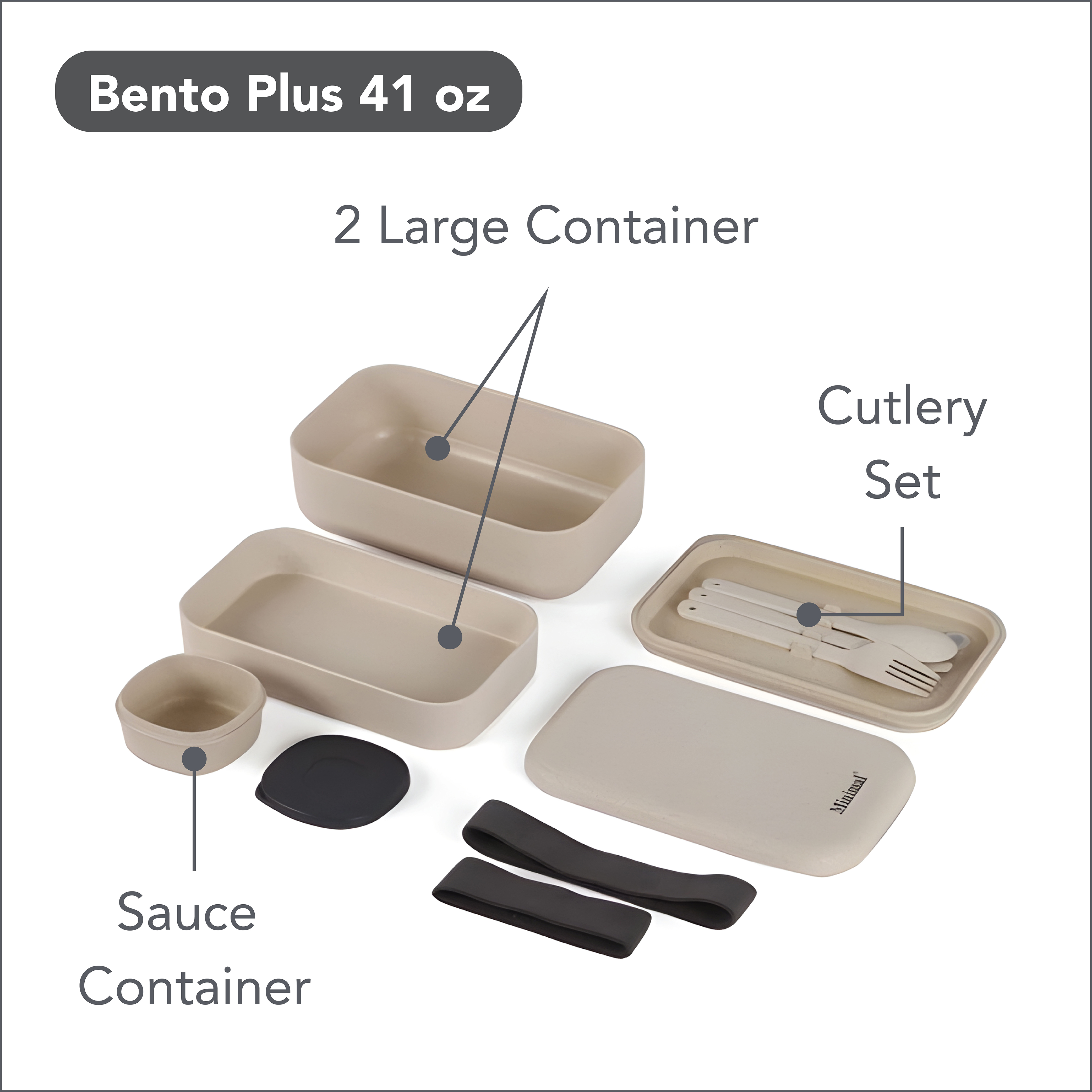 Natural Fiber Bento Plus 1200ml (41oz)