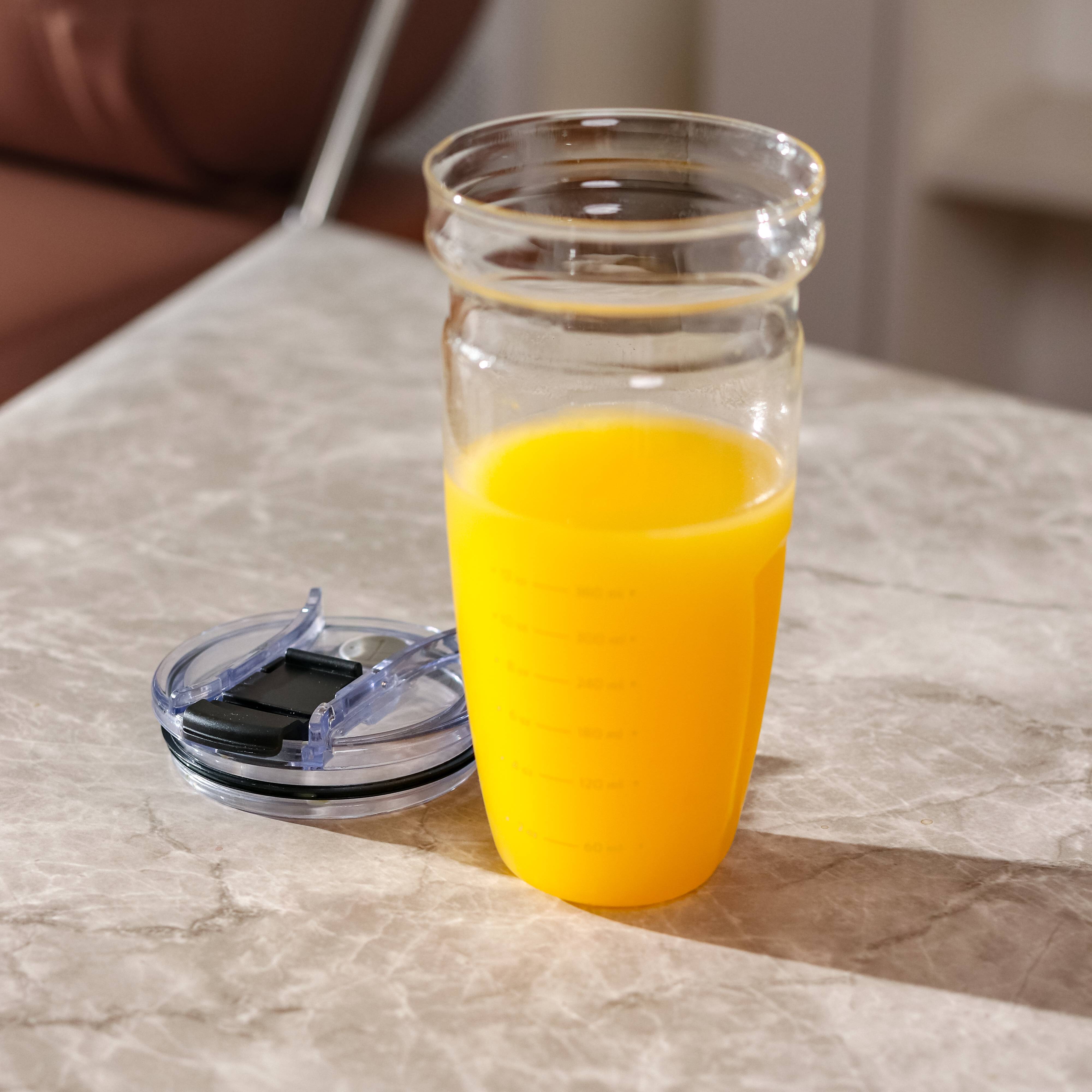 Swirl Cup Glass with Lid and Cork Sleeve - 850ml