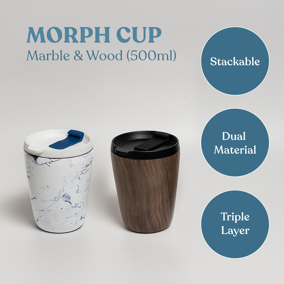Morph Cup 500ml (Marble/Wood)