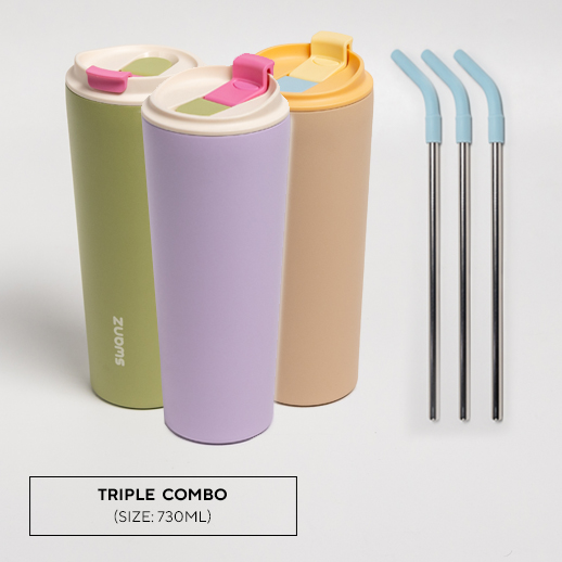Swanz Straw Sip Mug 730ml - Triple Combo