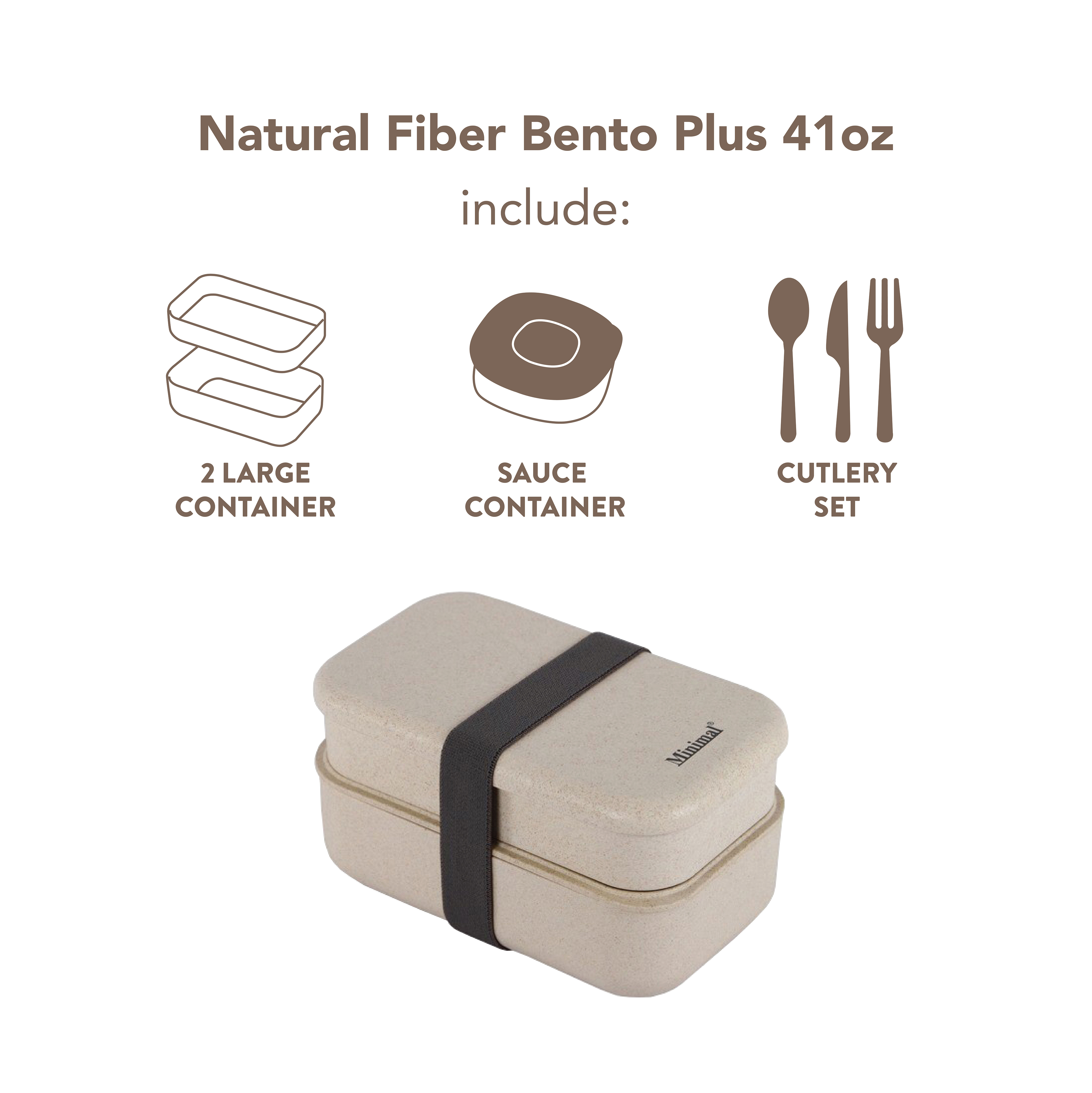 Natural Fiber Bento Plus 1200ml (41oz)
