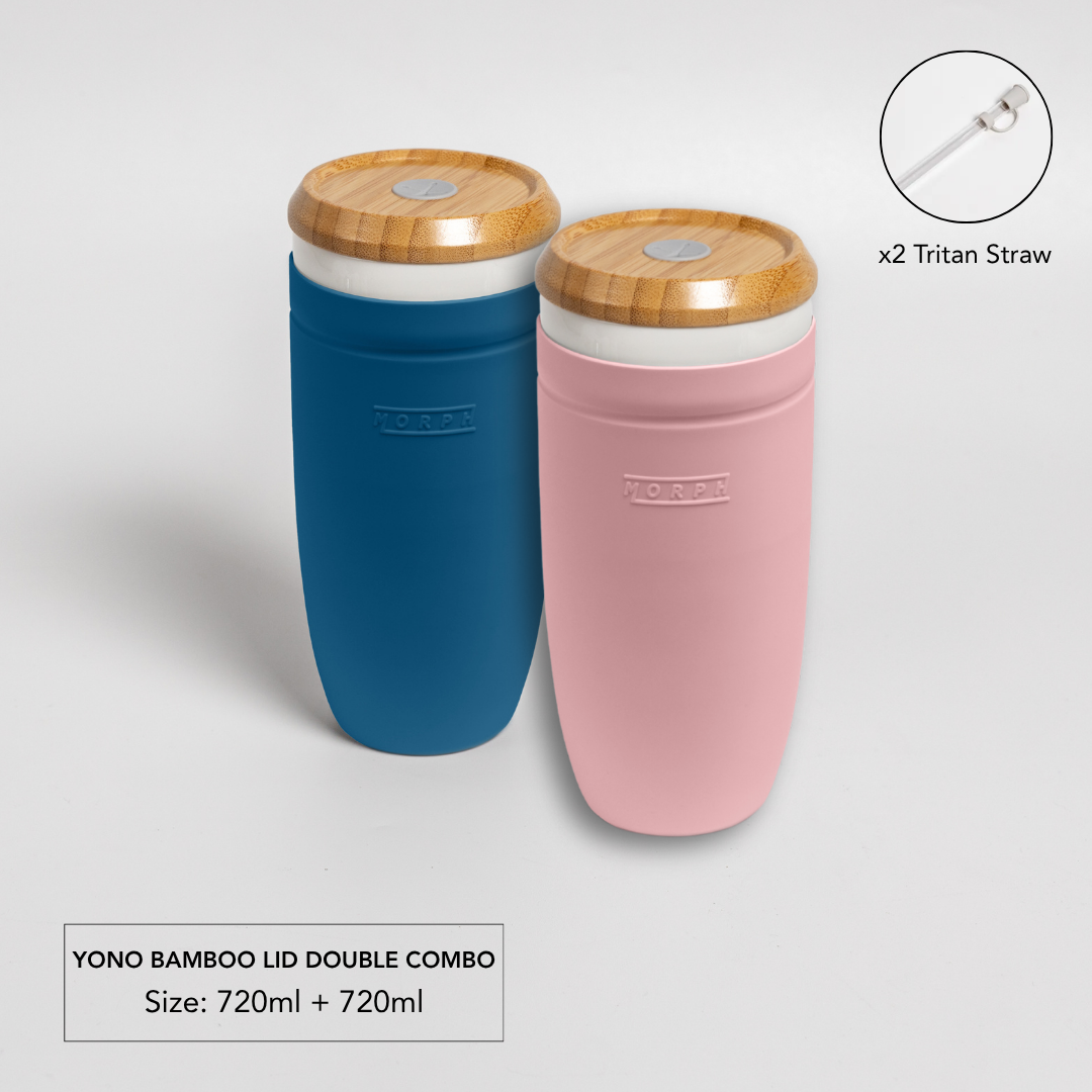 [SG National Day 2026] Yono Cup with Bamboo Lid Double Combo