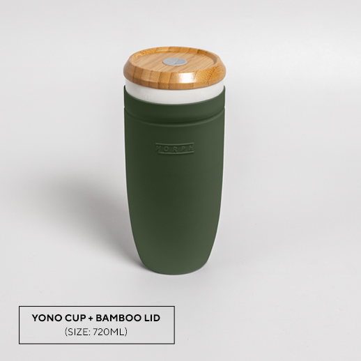 [Valentine Promo] Yono Cup with Bamboo Lid Single