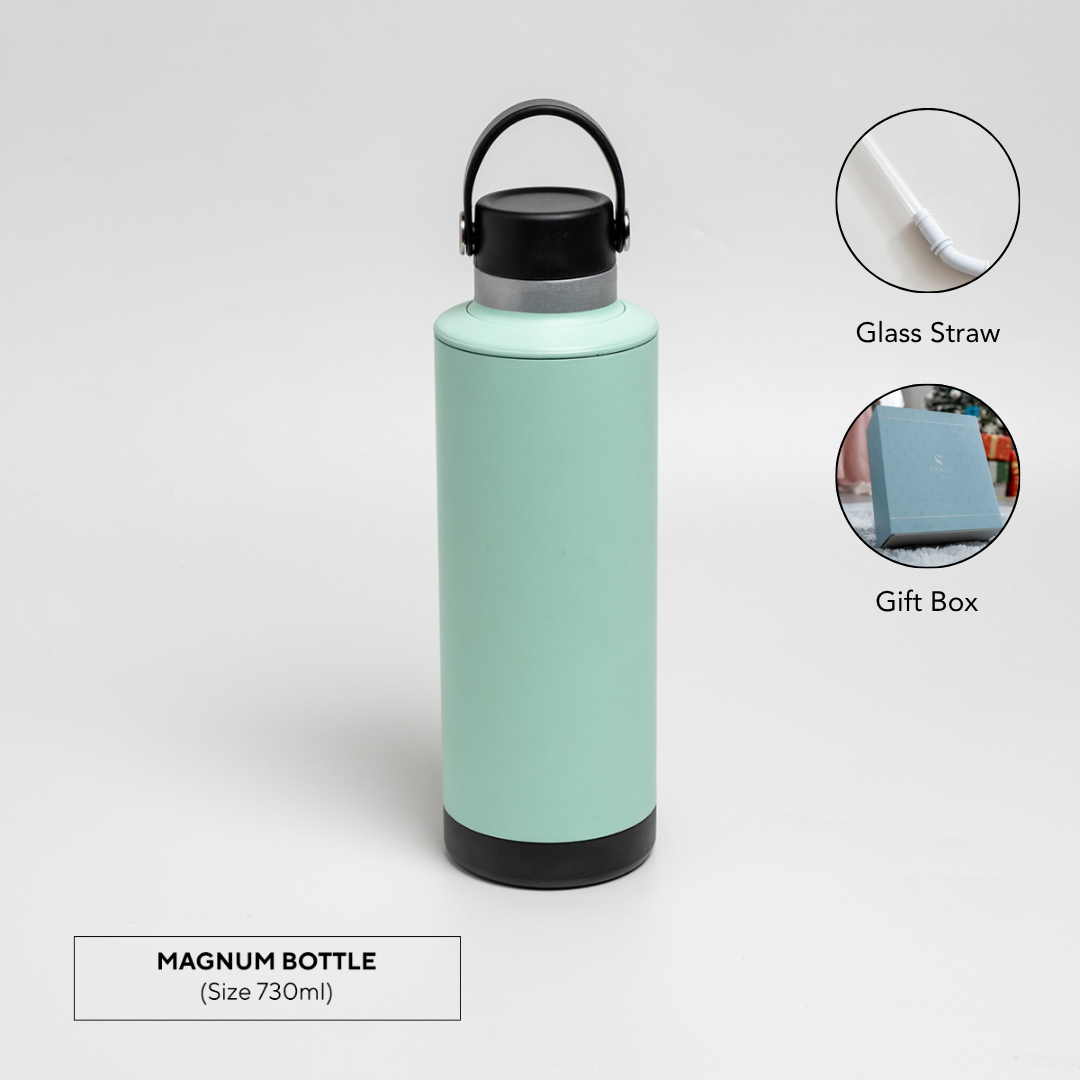 [Father's Day Sale] Gift Set: Magnum Bottle + Glass Straw