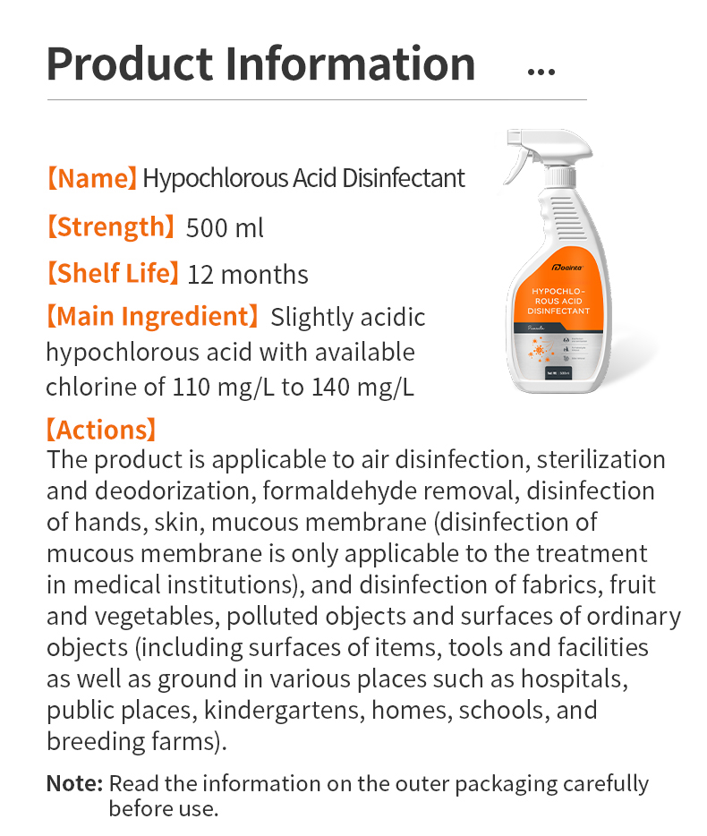 Puainta Hypochlorous Acid Spray