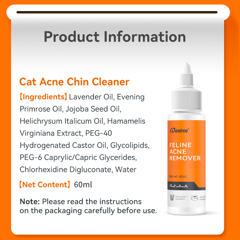  Cat's Black Chin Cleanser, Cleaning Greasy/Oily Chin and Removing Feline Acne