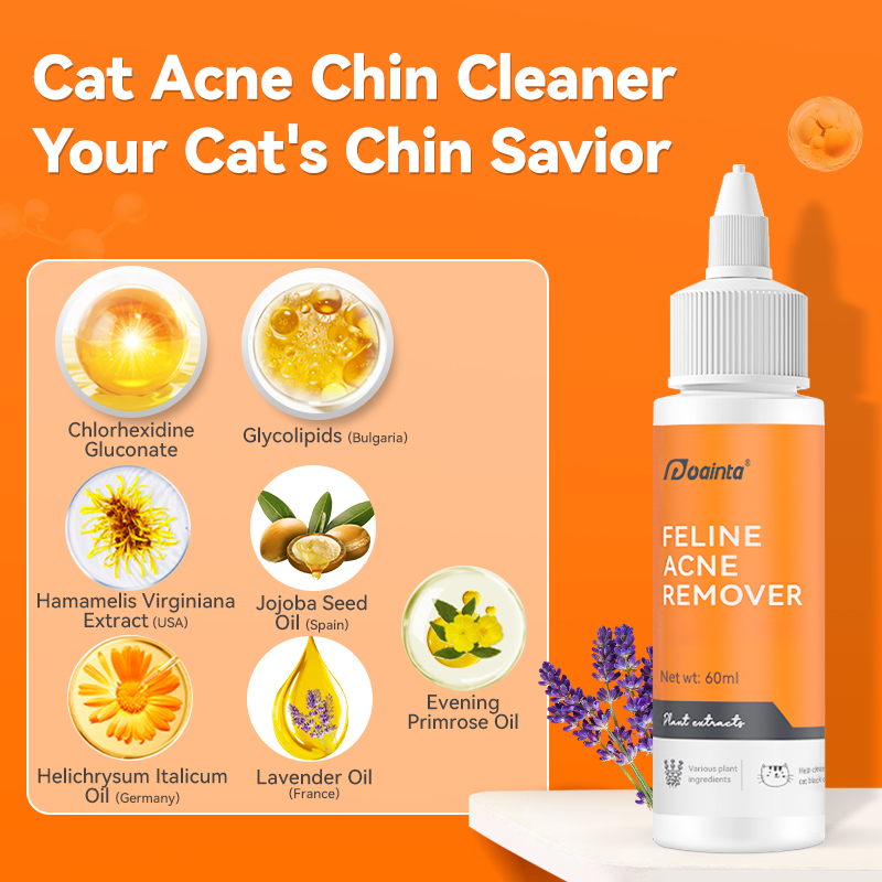  Cat's Black Chin Cleanser, Cleaning Greasy/Oily Chin and Removing Feline Acne