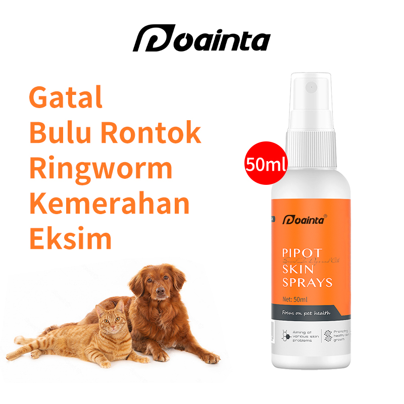 Semprotan perawatan alergi kulit/kemerahan/gatal/bulu rontok 100ml😺🐶Untuk Kucing & Anjing