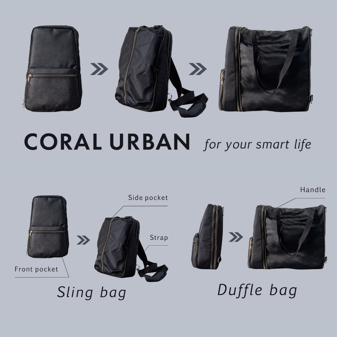 CORAL URBAN｜4WAY 真皮斜孭袋