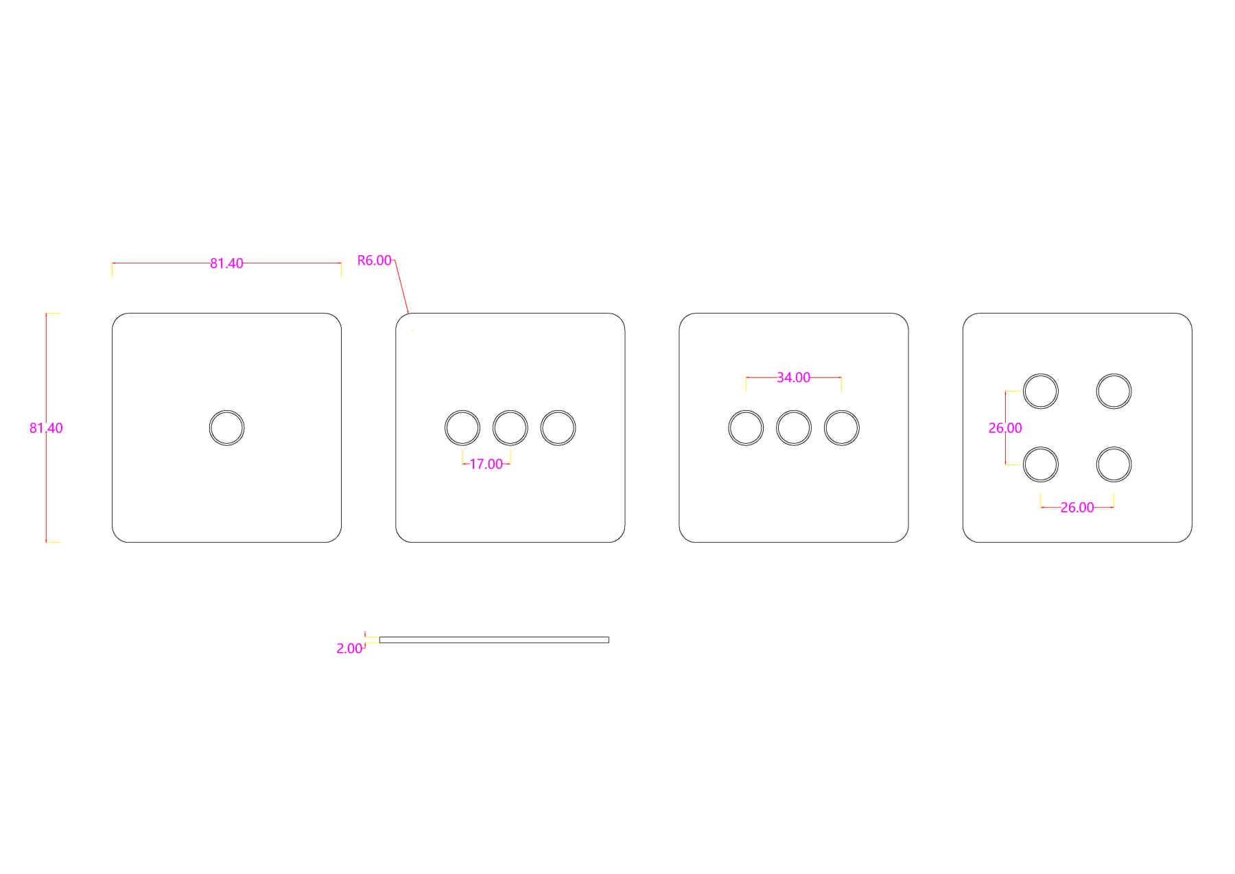 Home switch housing accessories Wall switch housing-Zhaotesi