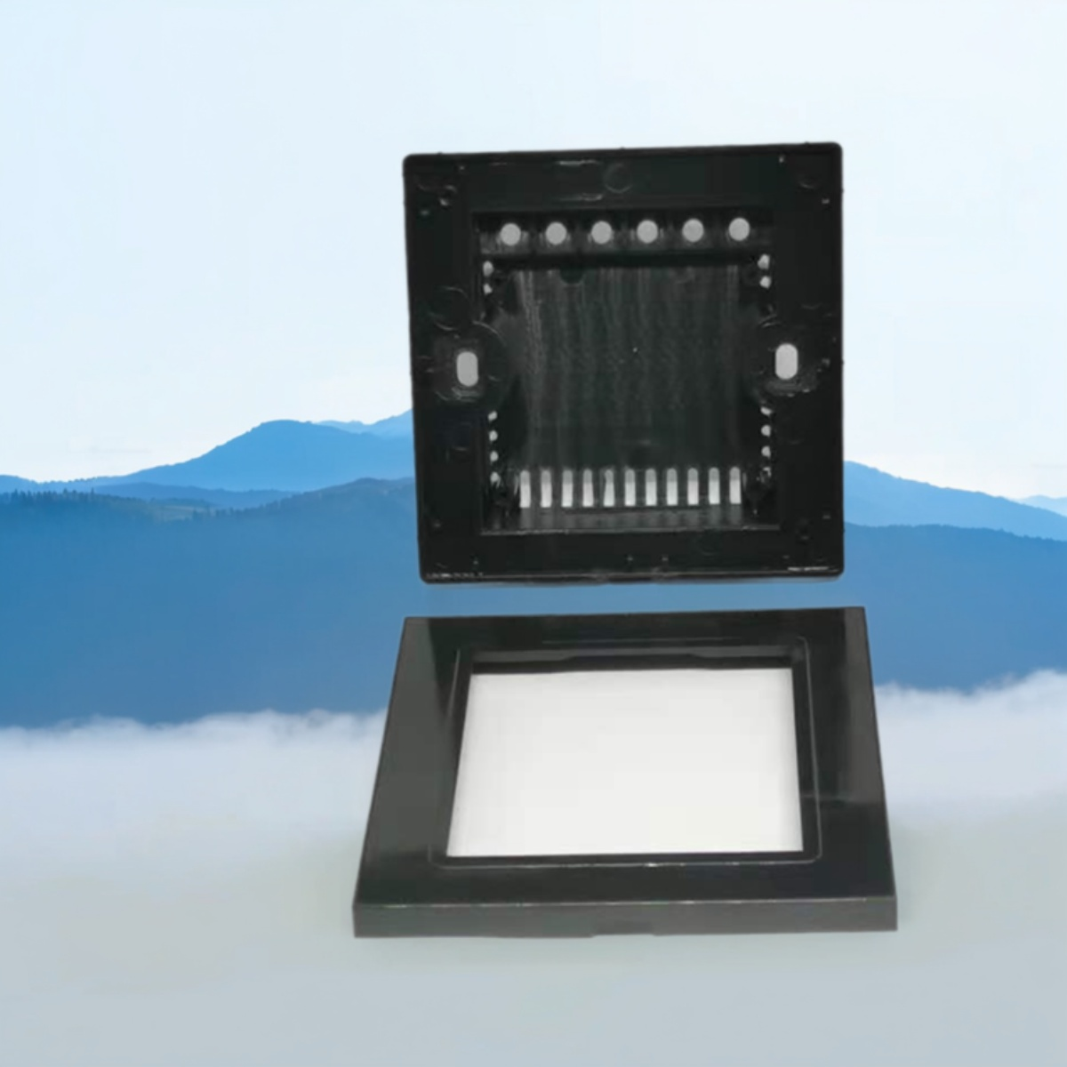 86 wall smart home switch enclosure with tempered glass panel-Zhaotesi