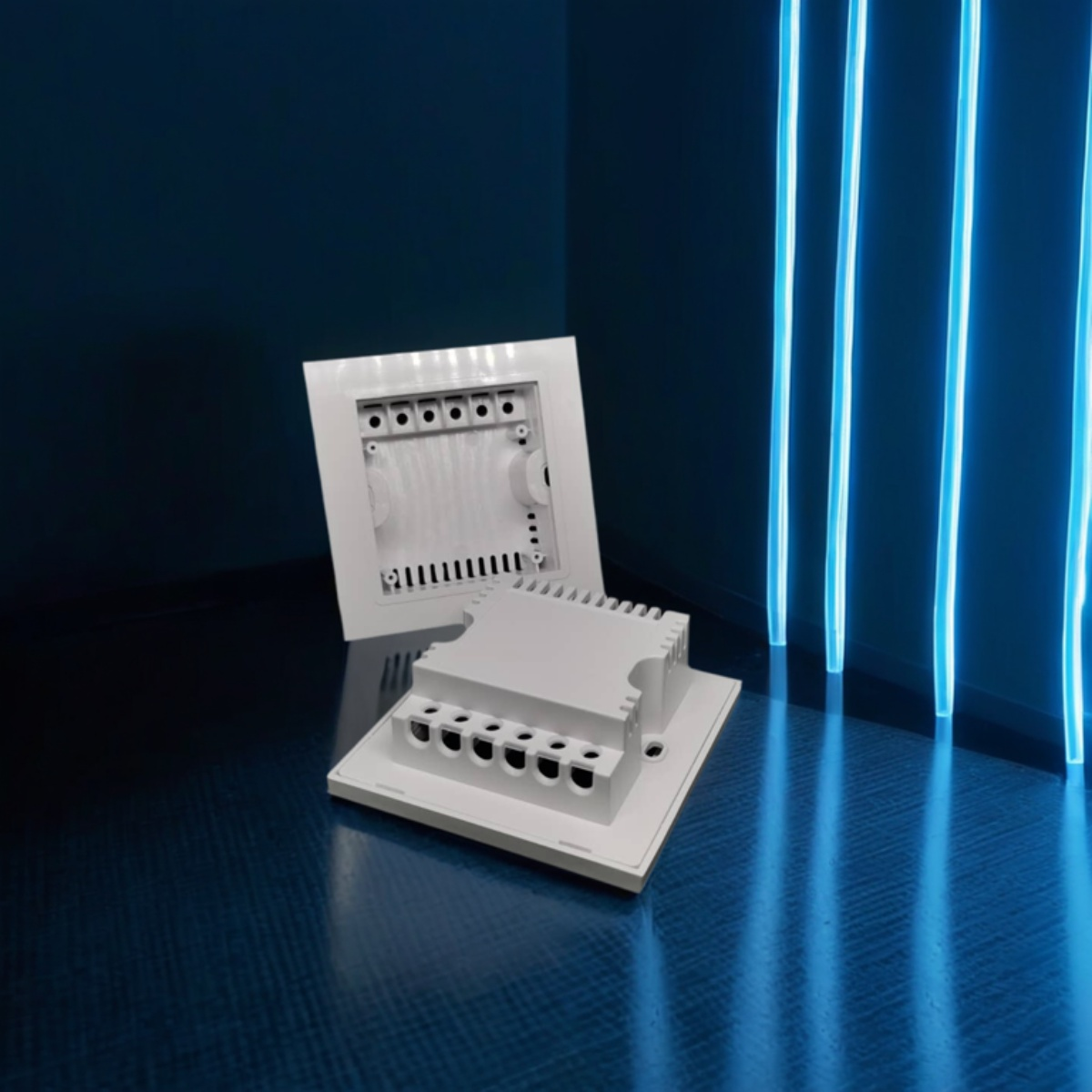 86 wall smart home switch enclosure with tempered glass panel-Zhaotesi