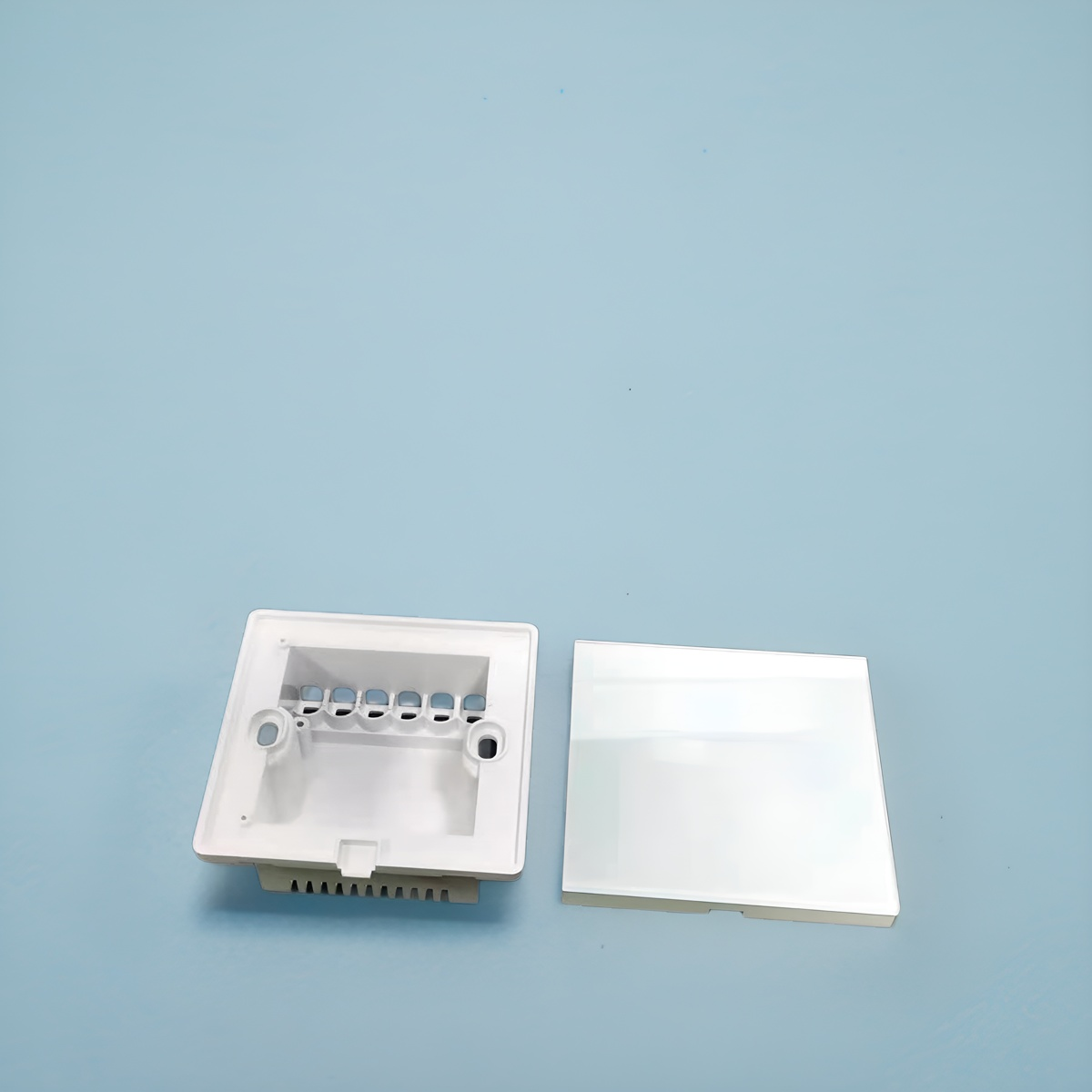 86 wall smart home switch enclosure with tempered glass panel, Factory Sales-Zhaotesi