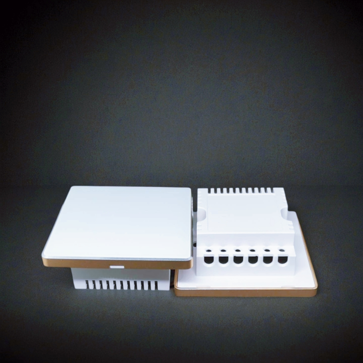 High grade aluminum frame 86 wall smart home switch enclosure with tempered glass -Zhaotesi