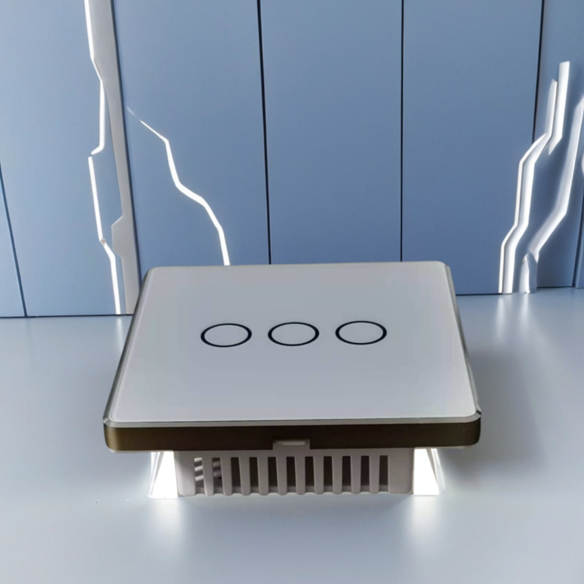 High grade 86 wall smart home switch enclosure with tempered glass panel