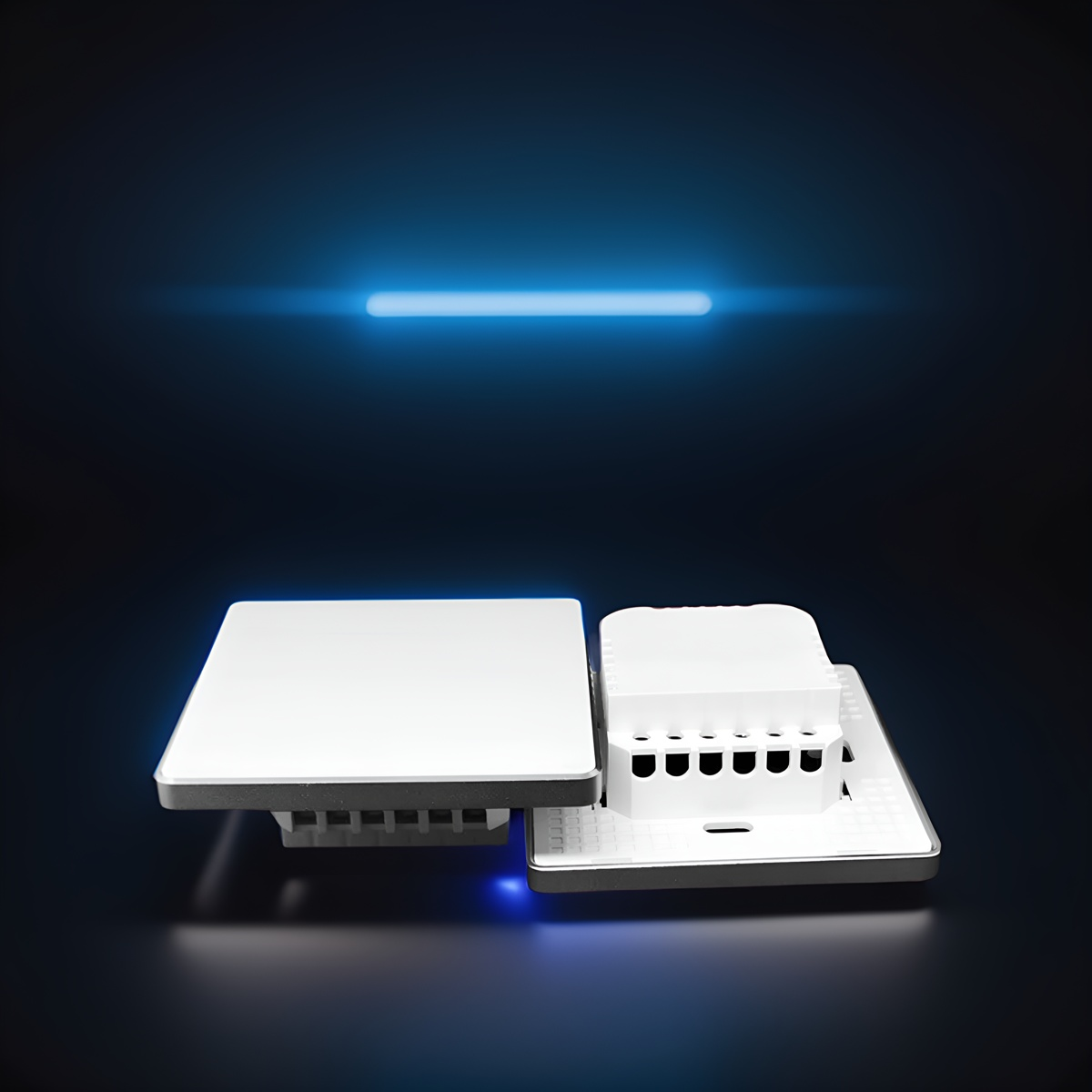 Touch switch General High grade 86 wall smart home switch enclosure with tempered glass panel, Factory Sales-Zhaotesi