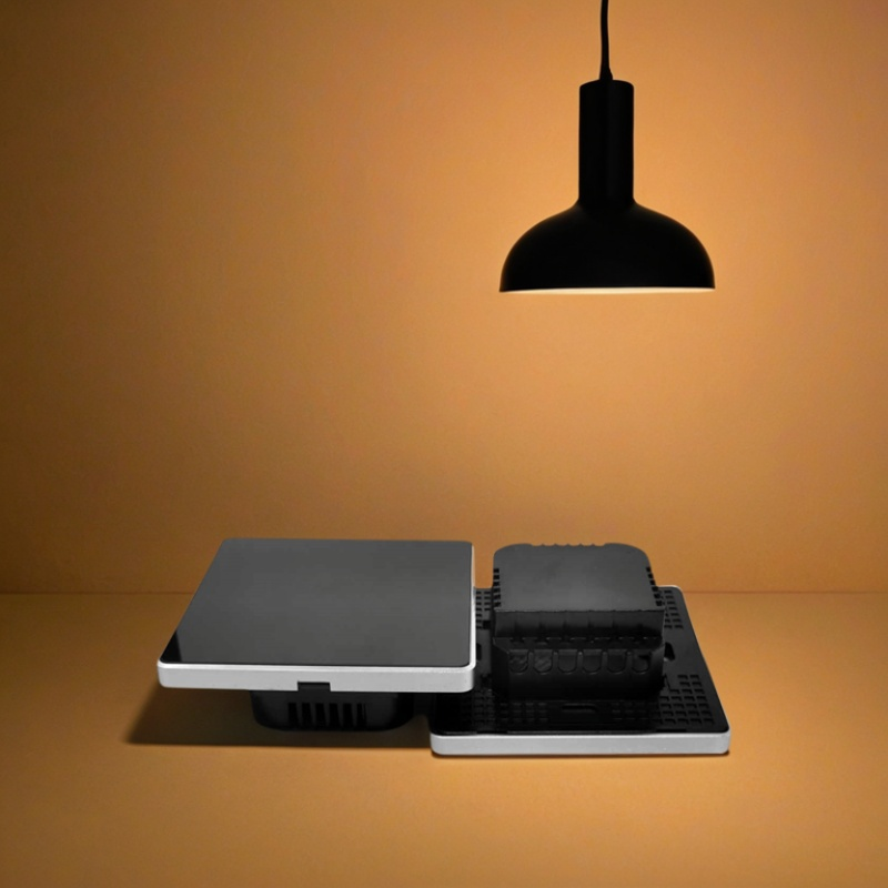 Touch switch General High grade 86 wall smart home switch enclosure with tempered glass panel, Factory Sales-Zhaotesi