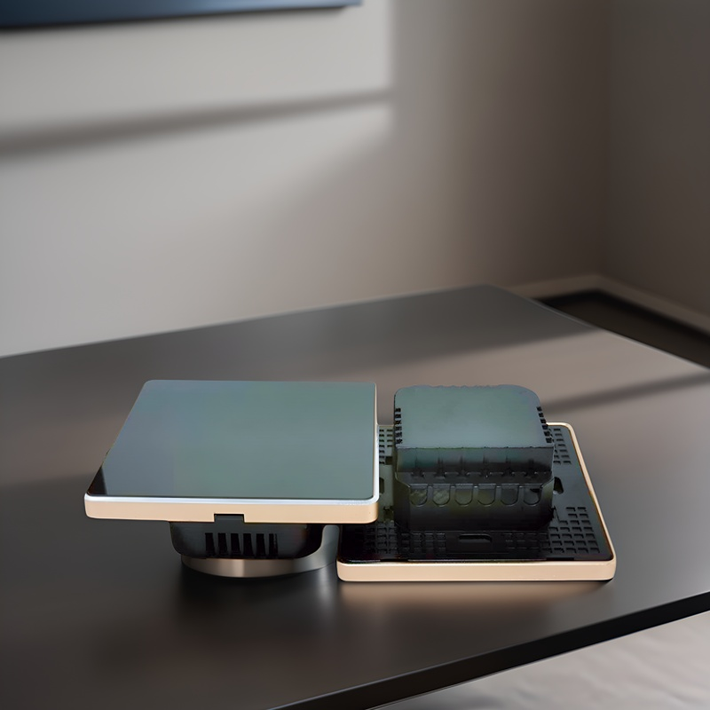 Touch switch General High grade 86 wall smart home switch enclosure with tempered glass panel, Factory Sales-Zhaotesi