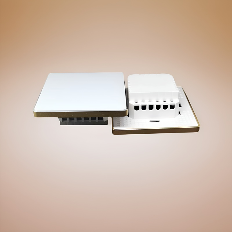 Touch switch General High grade 86 wall smart home switch enclosure with tempered glass panel, Factory Sales-Zhaotesi