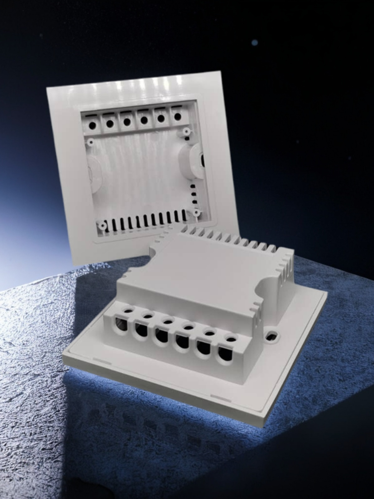 86 wall smart home switch enclosure with tempered glass panel-Zhaotesi