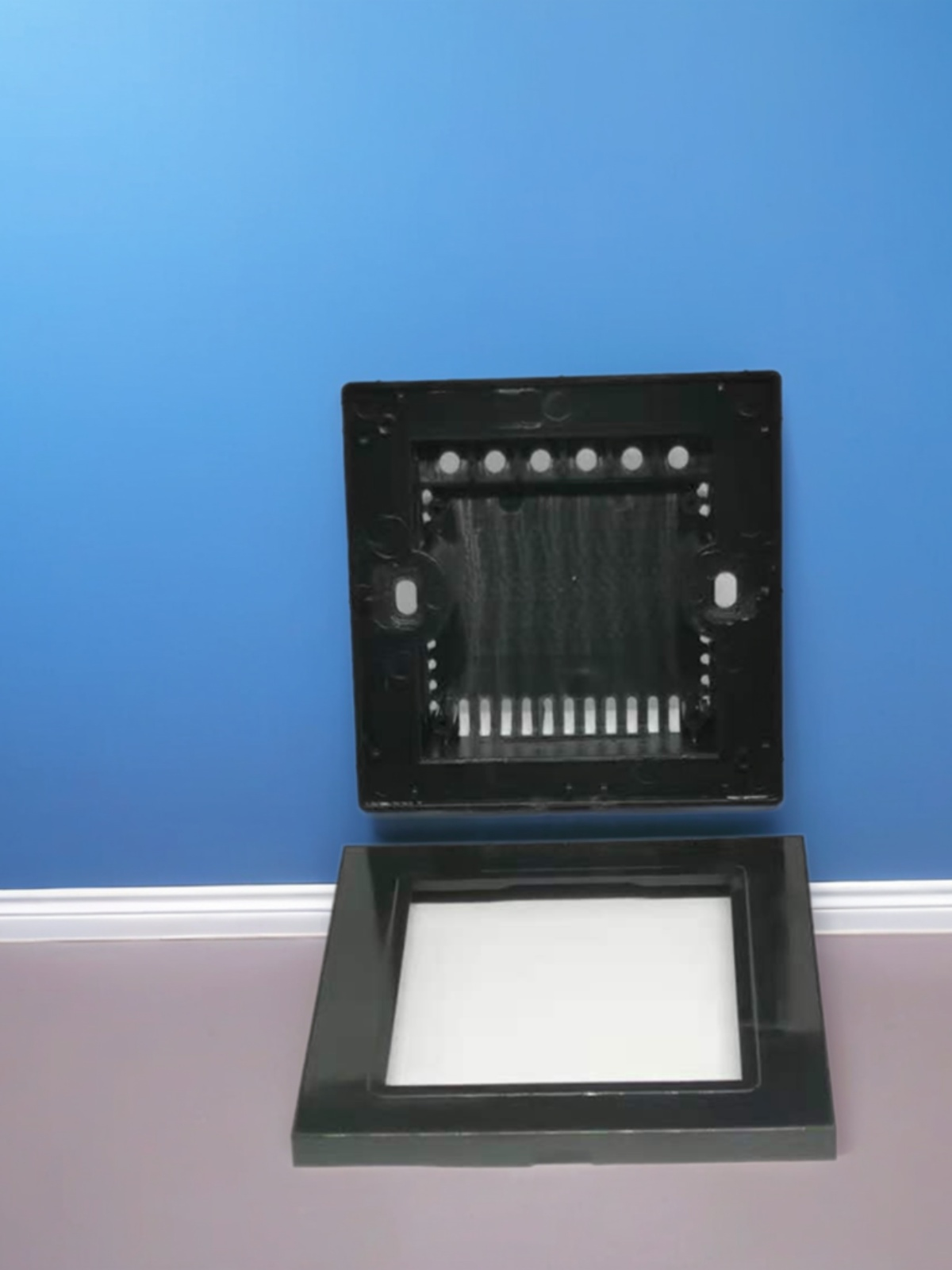 86 wall smart home switch enclosure with tempered glass panel-Zhaotesi