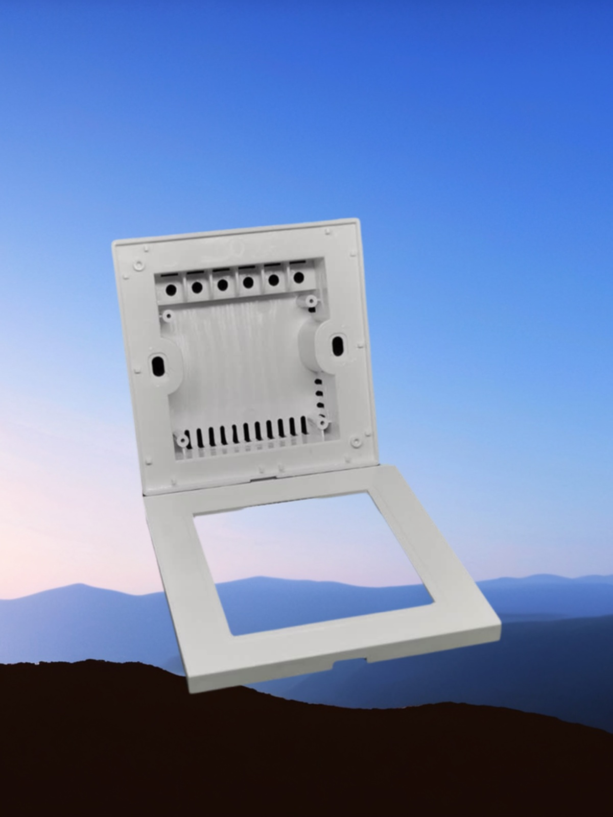 86 wall smart home switch enclosure with tempered glass panel-Zhaotesi