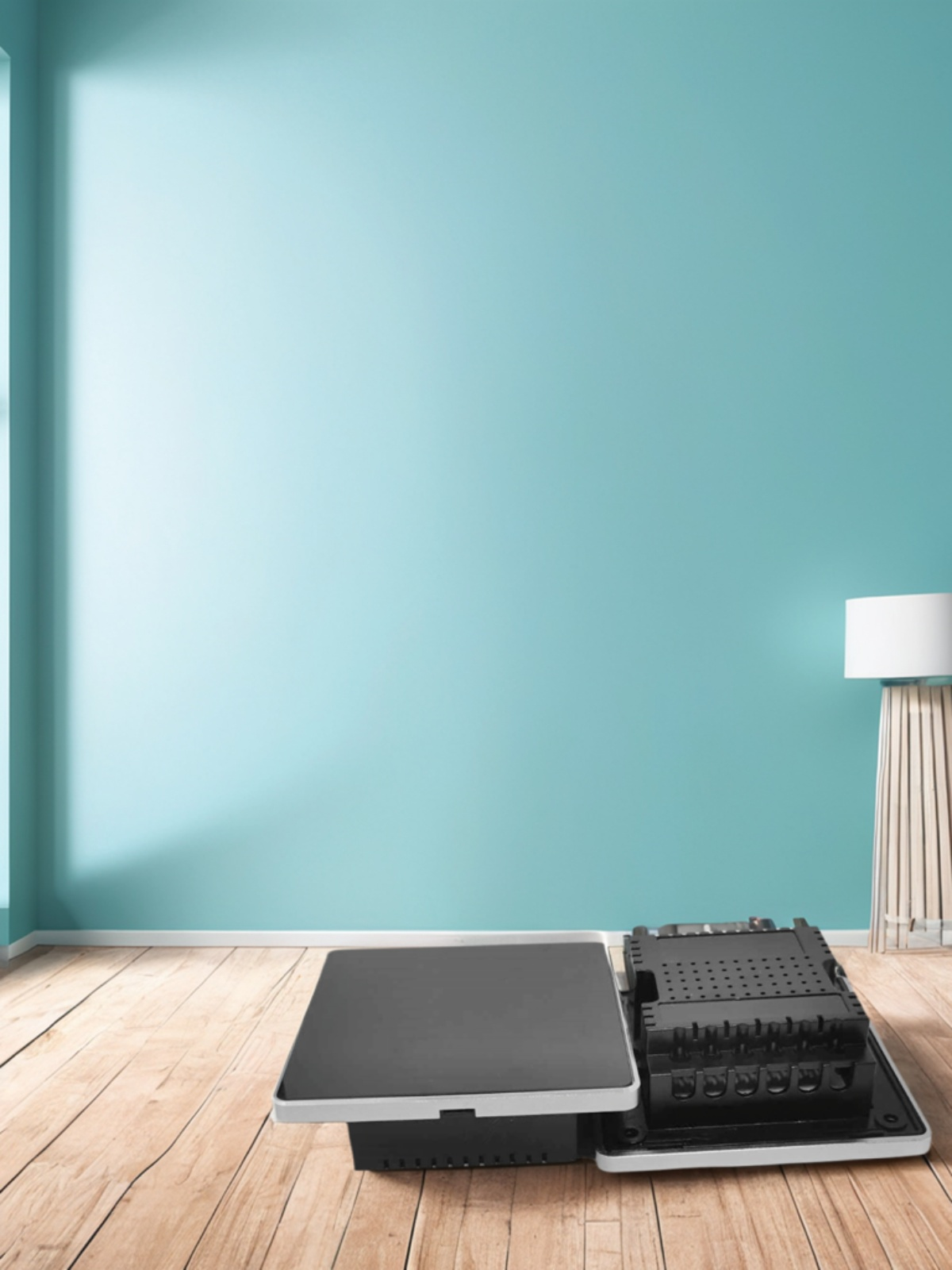 High grade aluminum frame 86 wall smart home switch enclosure with tempered glass panel-Zhaotesi