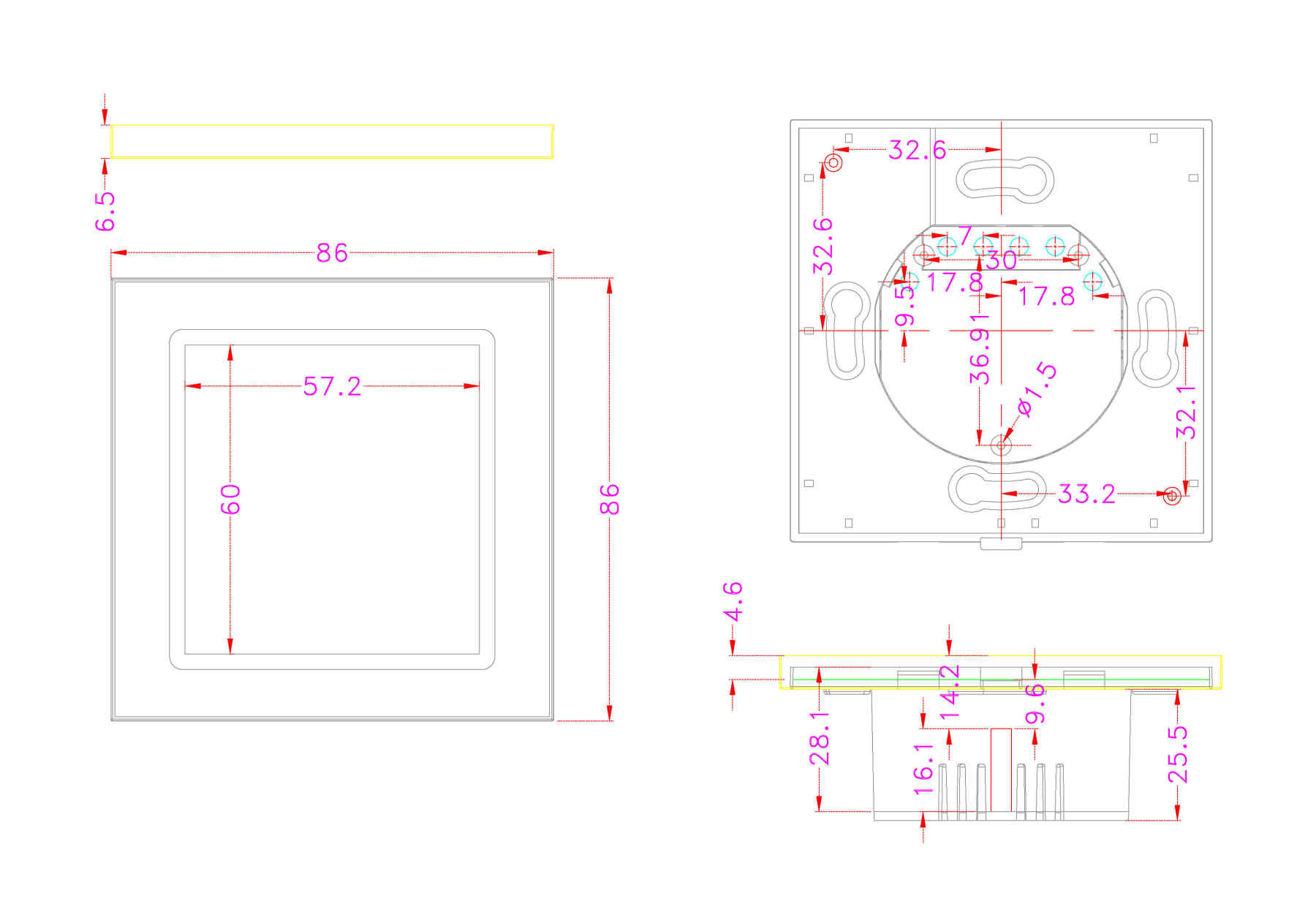 Intelligent switch Wall Switch European Regulations wall smart home switch enclosure with tempered glass panel, Factory Sales-Zhaotesi