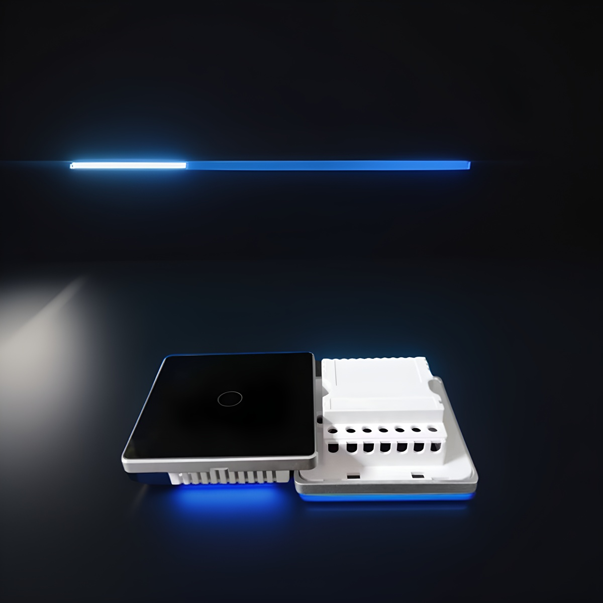 High grade 86 wall smart home switch enclosure with tempered glass panel-Zhaotesi