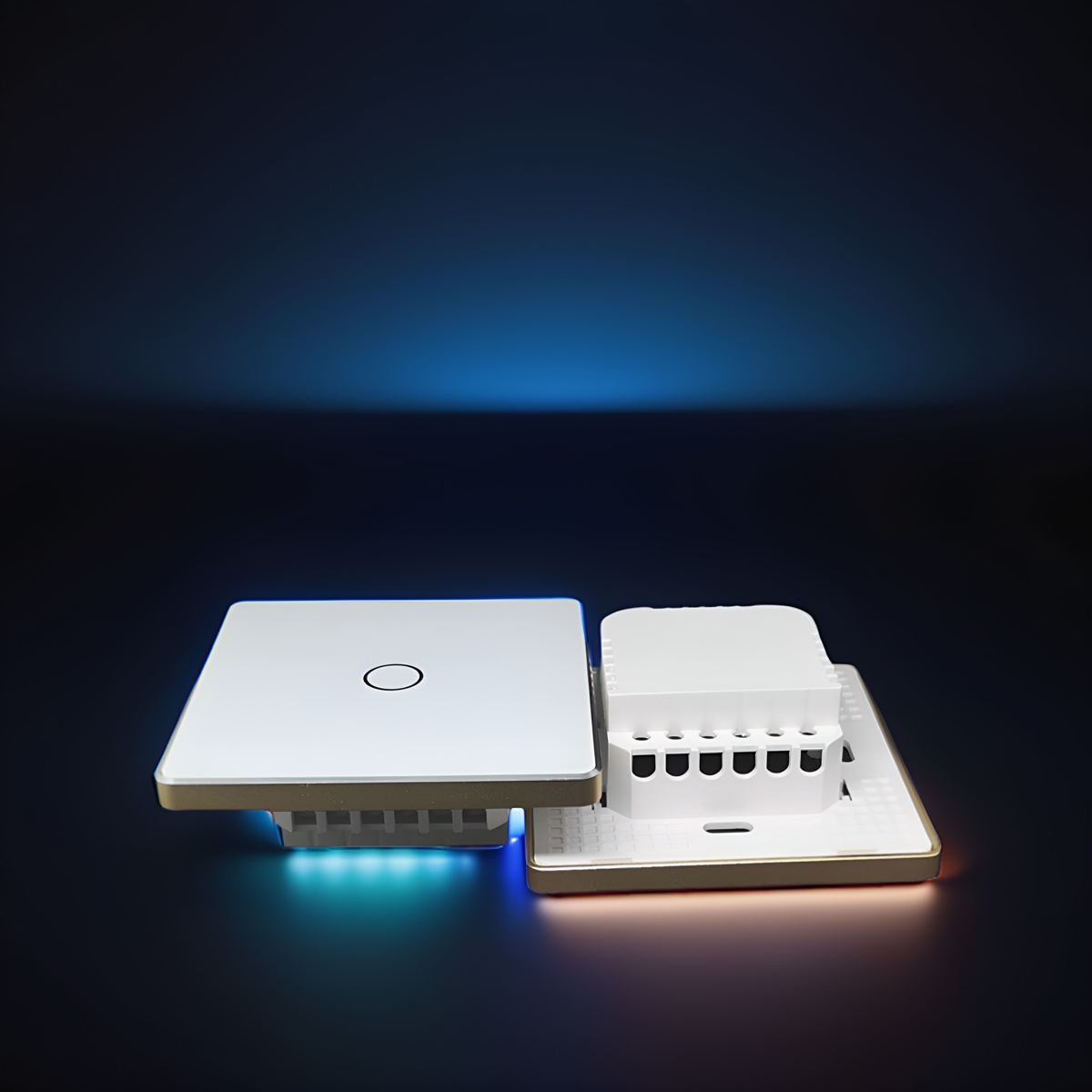 Touch switch General High grade 86 wall smart home switch enclosure with tempered glass panel, Factory Sales-Zhaotesi