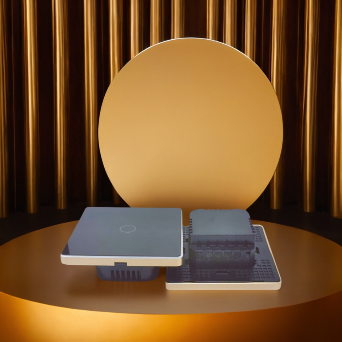 Touch switch General High grade 86 wall smart home switch enclosure with tempered glass panel, Factory Sales-Zhaotesi