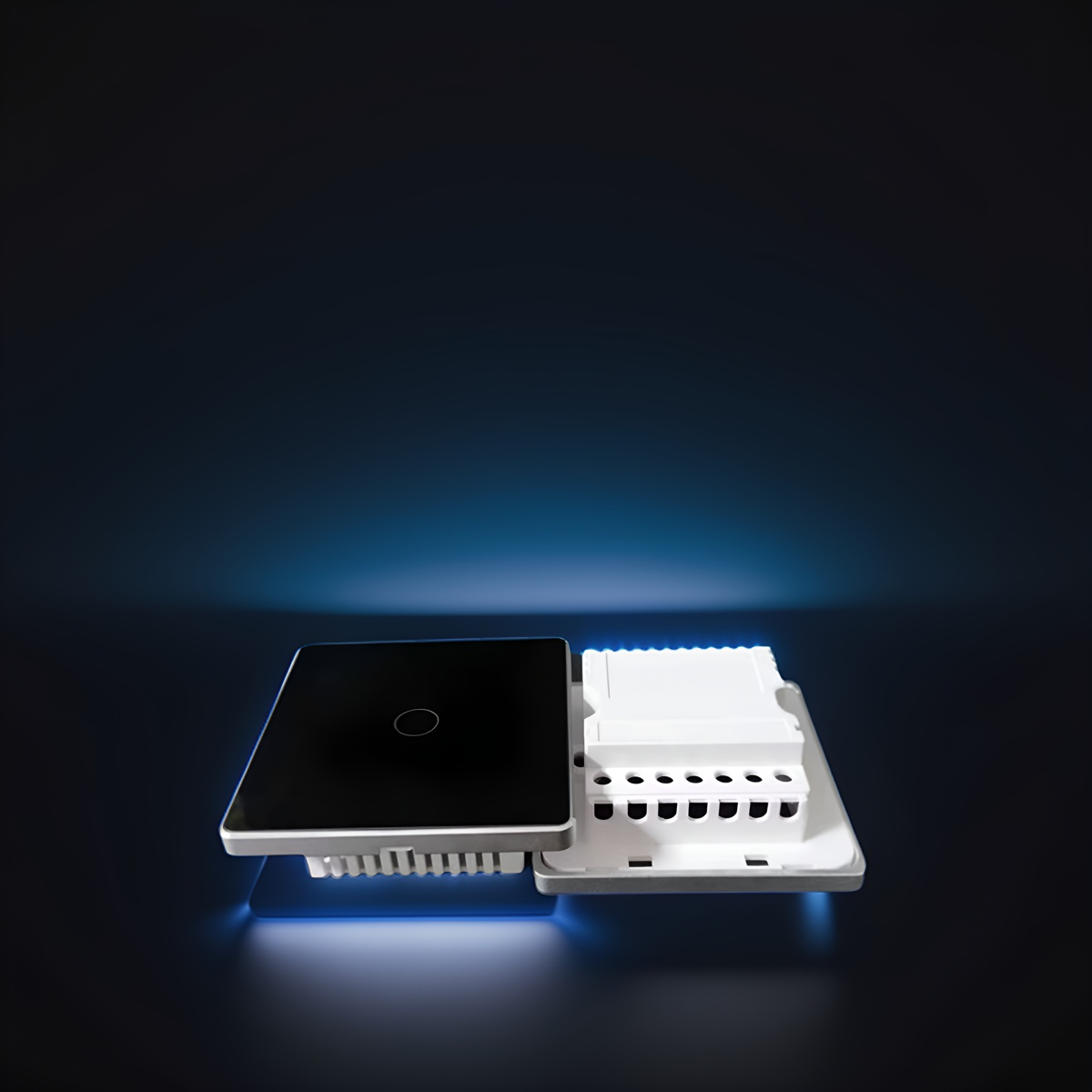 High grade 86 wall smart home switch enclosure with tempered glass panel-Zhaotesi