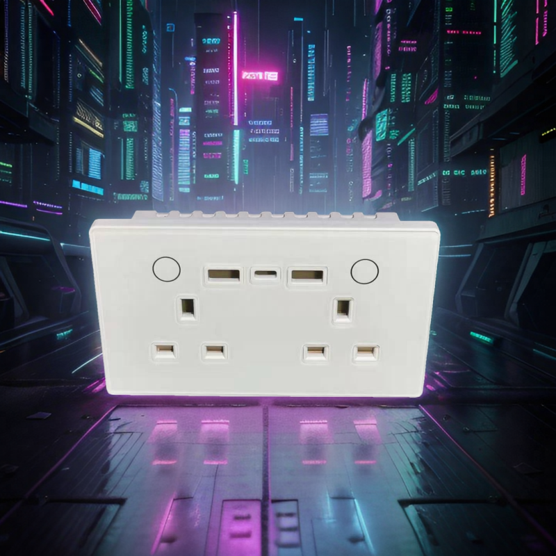 146 UK Smart WiFi Socket Housing Smart PCB Assembly Housing-Zhaotesi