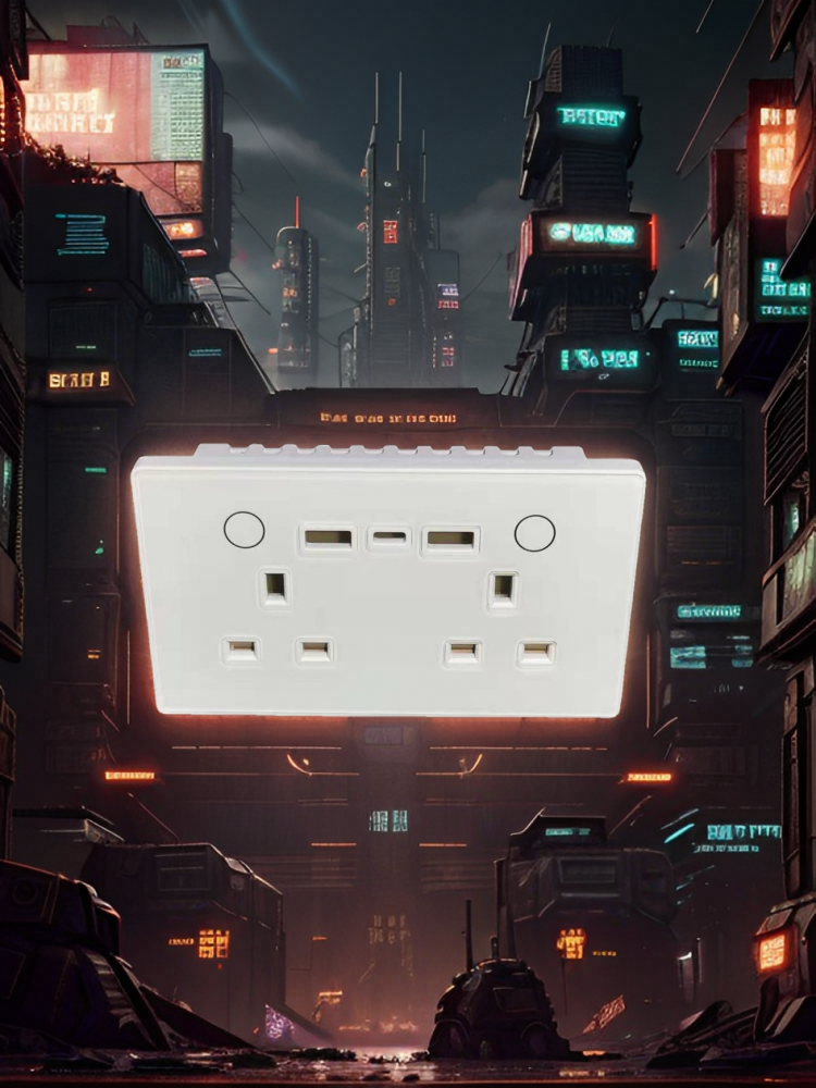 146 UK Smart WiFi Socket Housing Smart PCB Assembly Housing-Zhaotesi