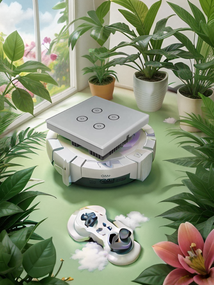 Touch the switch shell 5-hole cable outlet hole base-Zhaotesi