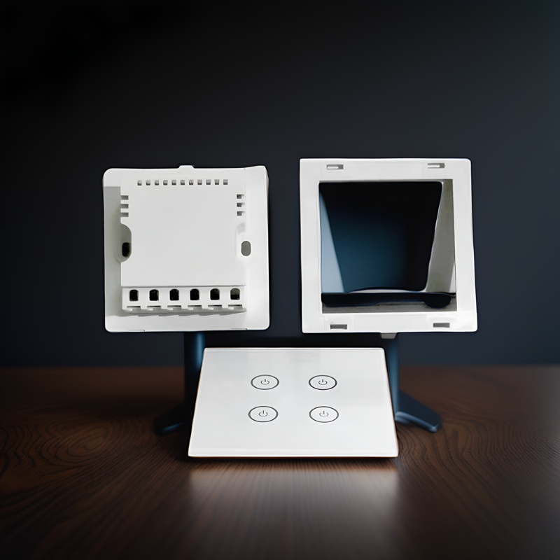 86 wall smart home switch enclosure with tempered glass panel, Factory Sales-Zhaotesi