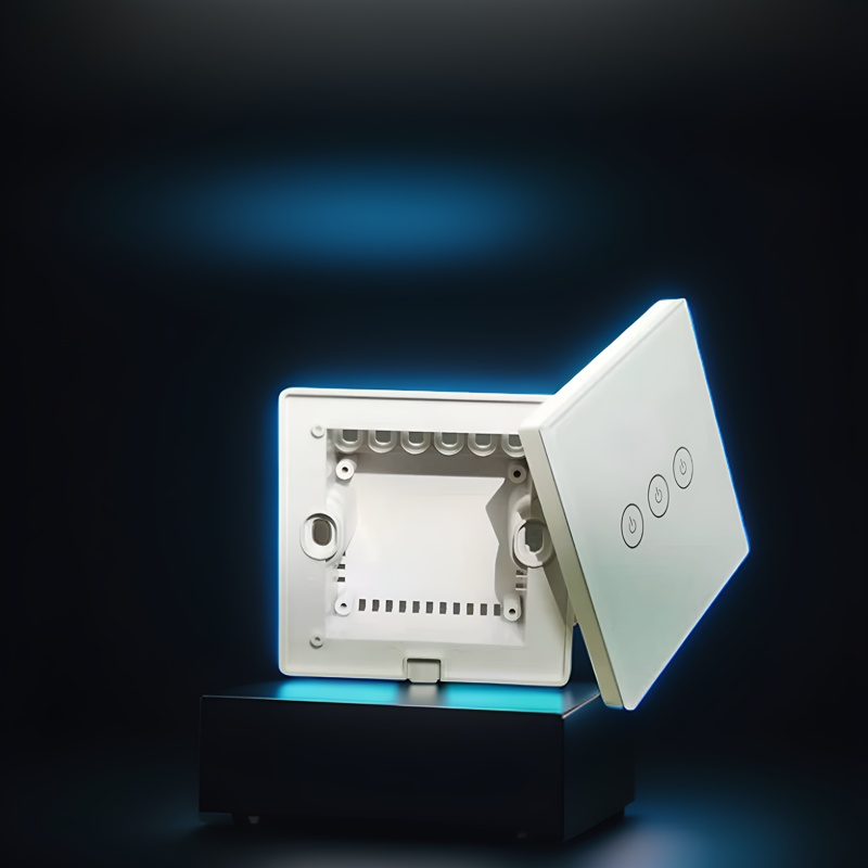 86 wall smart home switch enclosure with tempered glass panel, Factory Sales-Zhaotesi