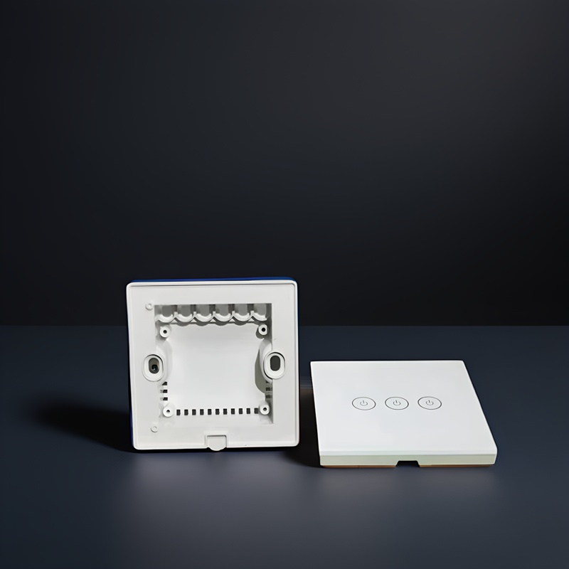 86 wall smart home switch enclosure with tempered glass panel, Factory Sales-Zhaotesi