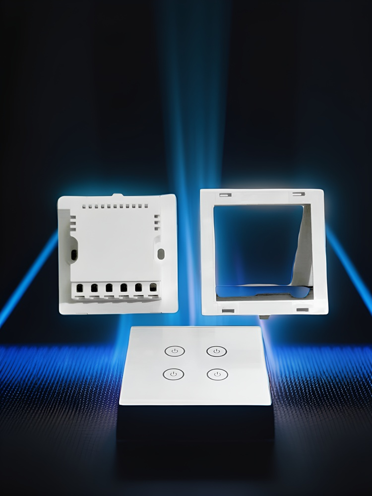 86 wall smart home switch enclosure with tempered glass panel, Factory Sales-Zhaotesi